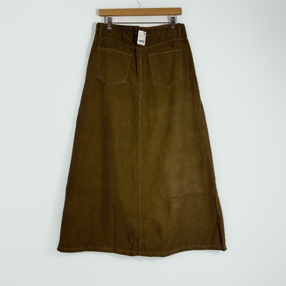 Free People We The Free Come as You Are Cord Maxi Skirt in Chocolate size 8 NWT - Picture 1 of 11